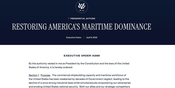 The Executive Order 14269: Restoring America's Maritime Dominance cover image